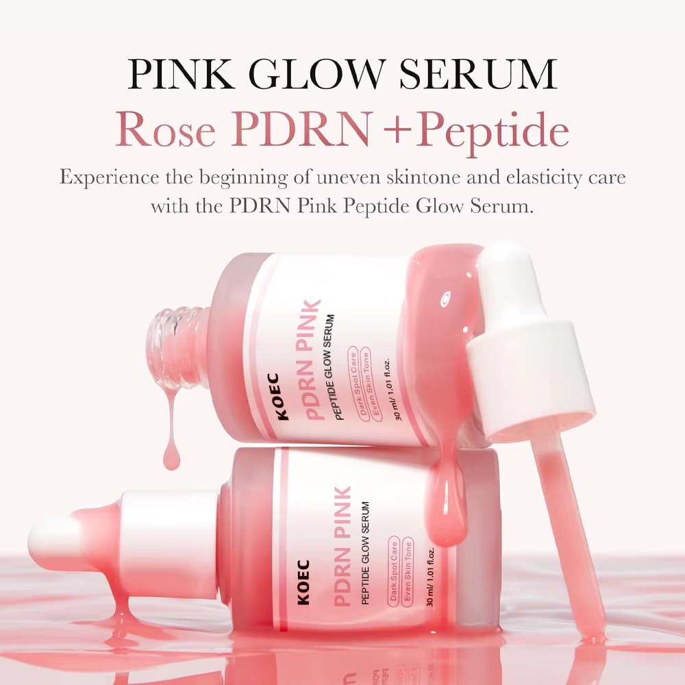 Sérum pour le visage au saumon PDRN, Peptide rose brillant, soin des taches foncées, même le teint d