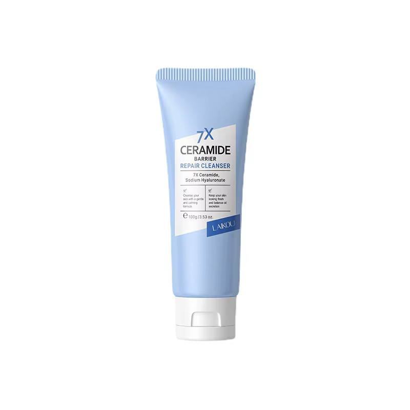 LAIKOU 7X Ceramide Barrier Repair Facial Cleanser 100g, Nettoyant Visage Réparateur à la Céramide 7X