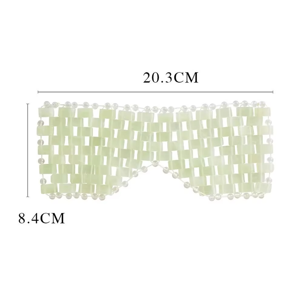 Masque pour les yeux en Jade rafraîchissant masseur masque pour les yeux en Jade naturel yeux pour l