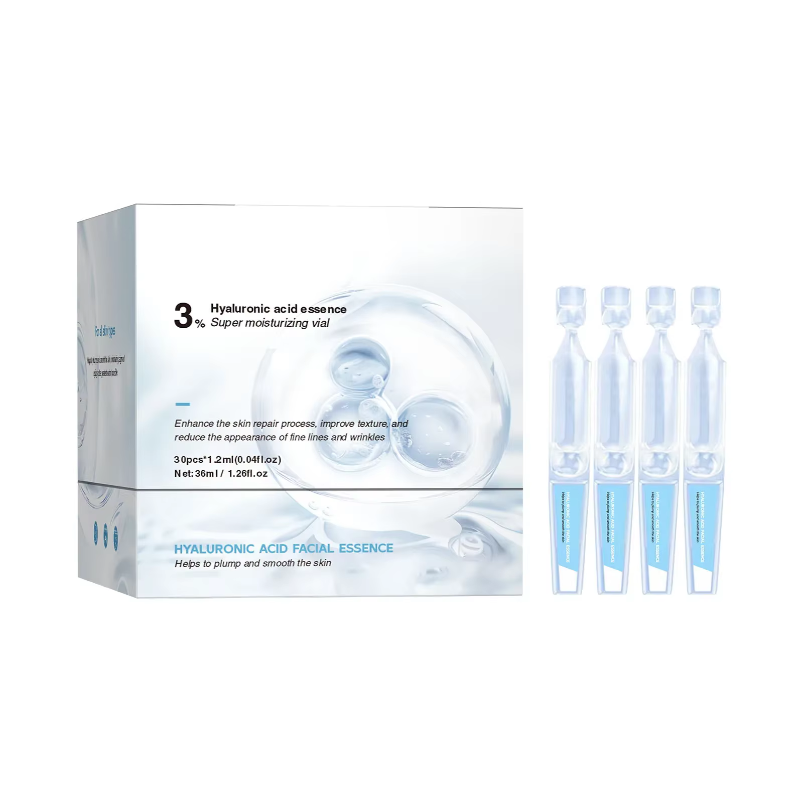 Sérum liquide à l'acide hyaluronique, hydratant pour le visage, effet liftant, éclat du teint, essen
