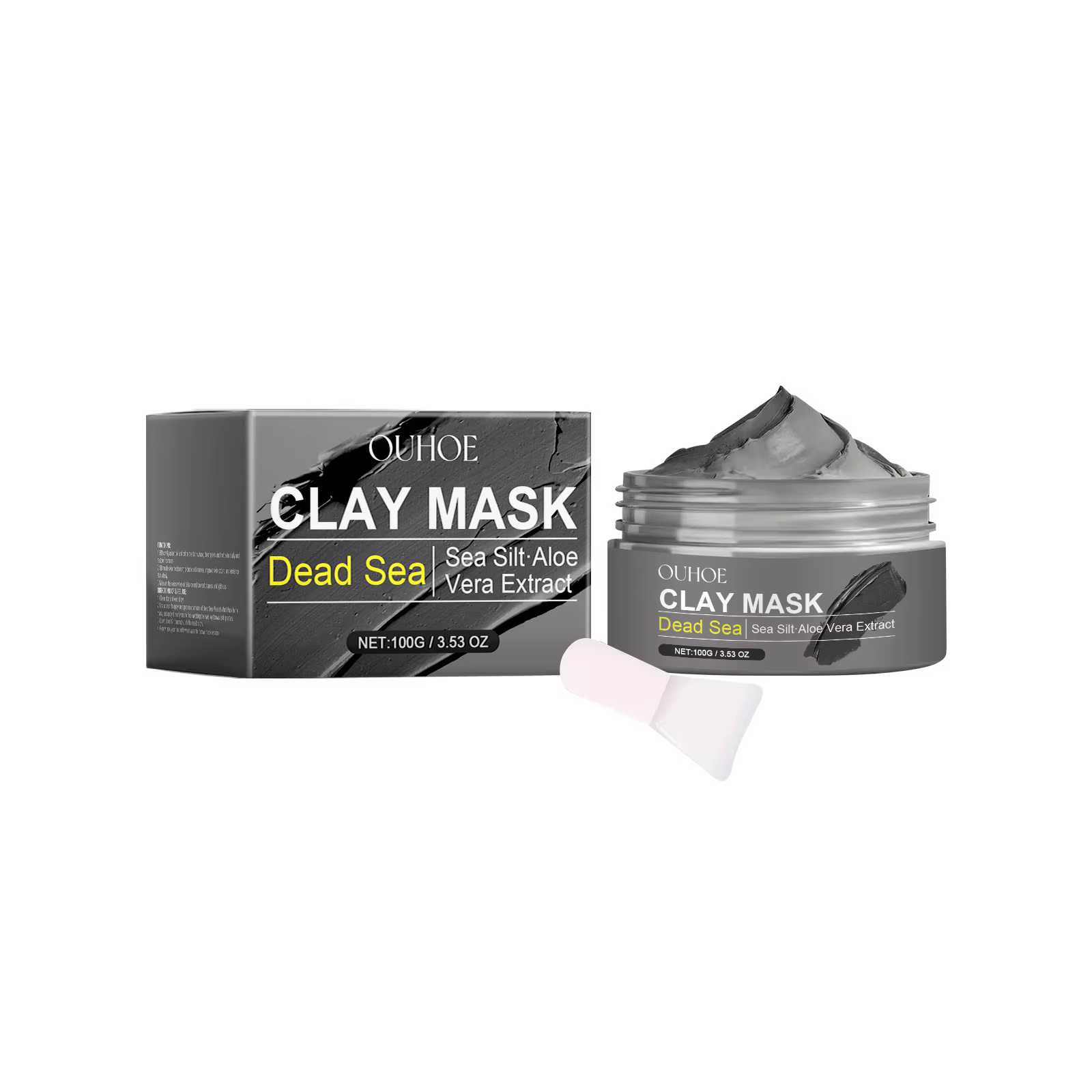 Masque facial à nettoyage en profondeur, boue de mer, éclaircissant, hydratant, contrôle de l'huile,