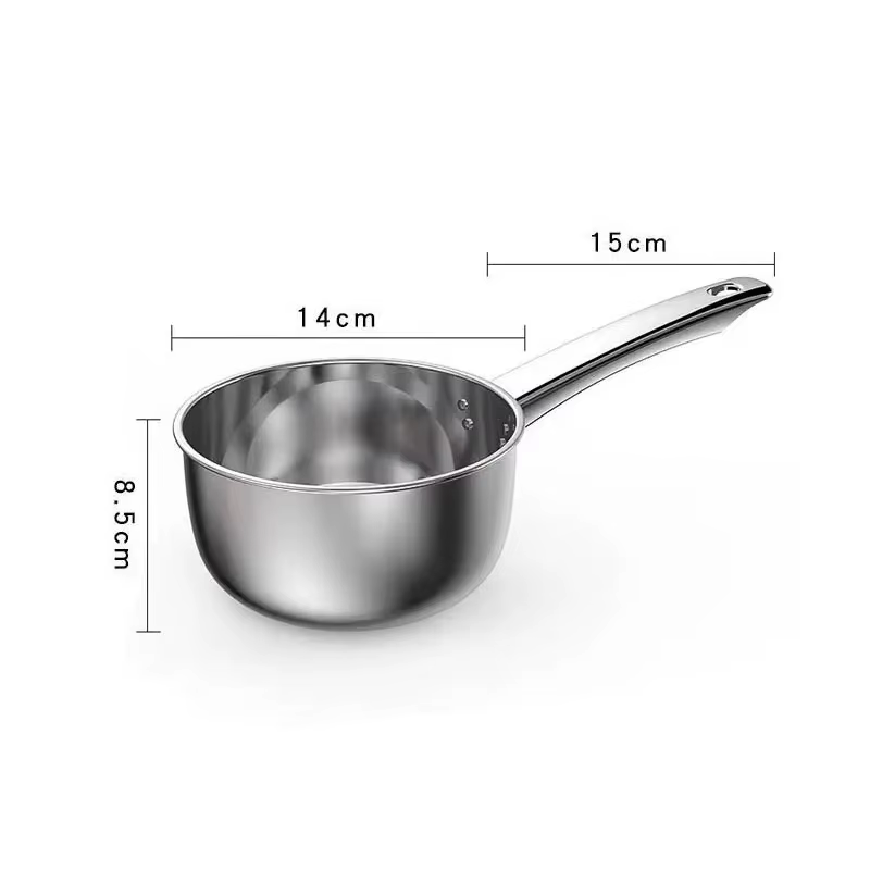 Poêle à Suop Antiarina en Acier Inoxydable avec Poignée, Marmite à Lait, Marmite Chaude, Outils Ména