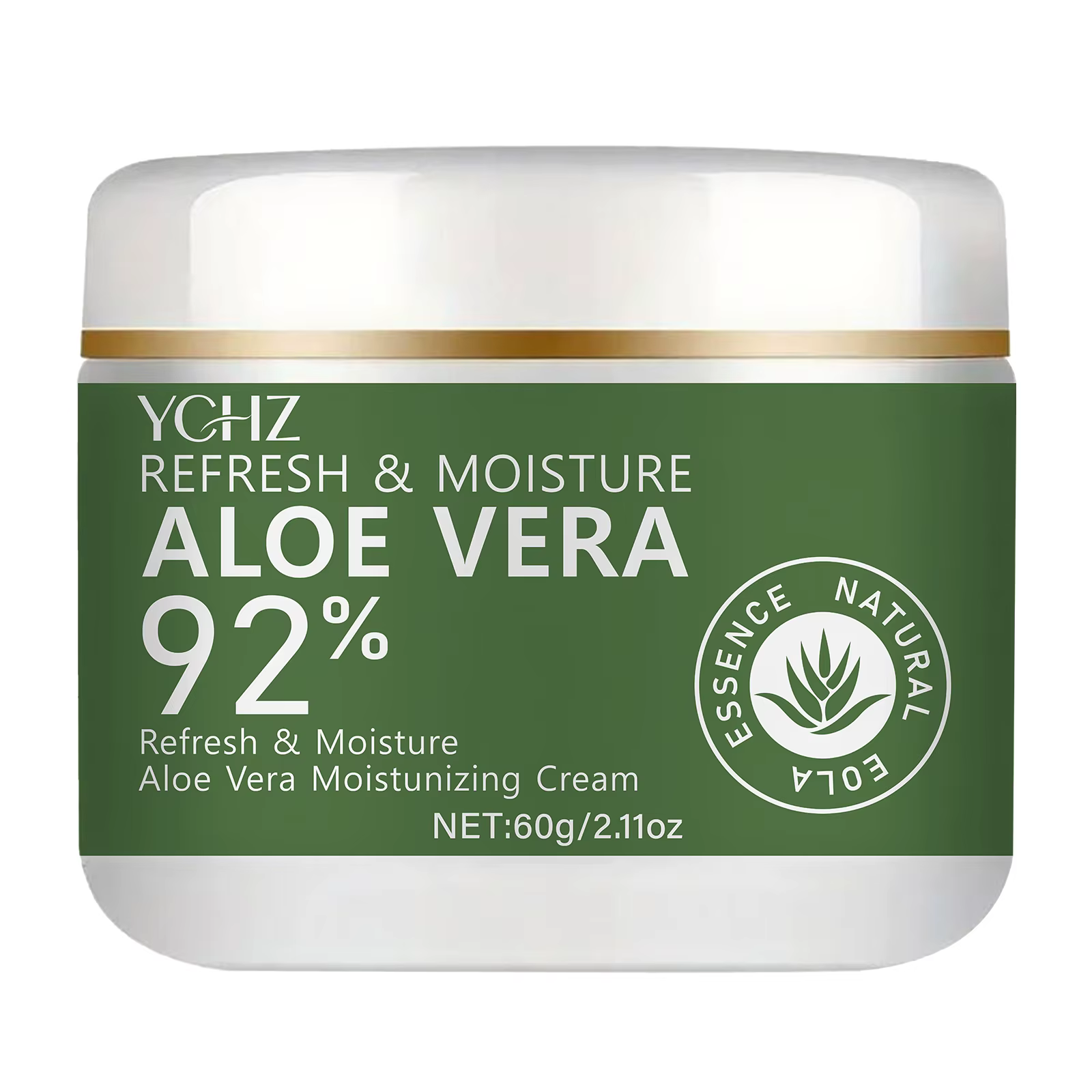Crème à l'aloe vera à 98%, une crème hydratante riche en acide hyaluronique et en collagène, qui pro