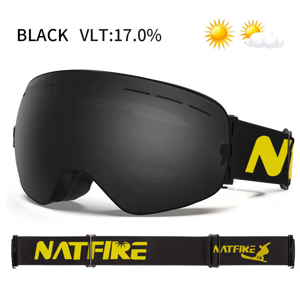 Lunettes de Ski Anti-buée Double couche UV400 grandes lunettes de Ski masque de Ski Snowboard hommes