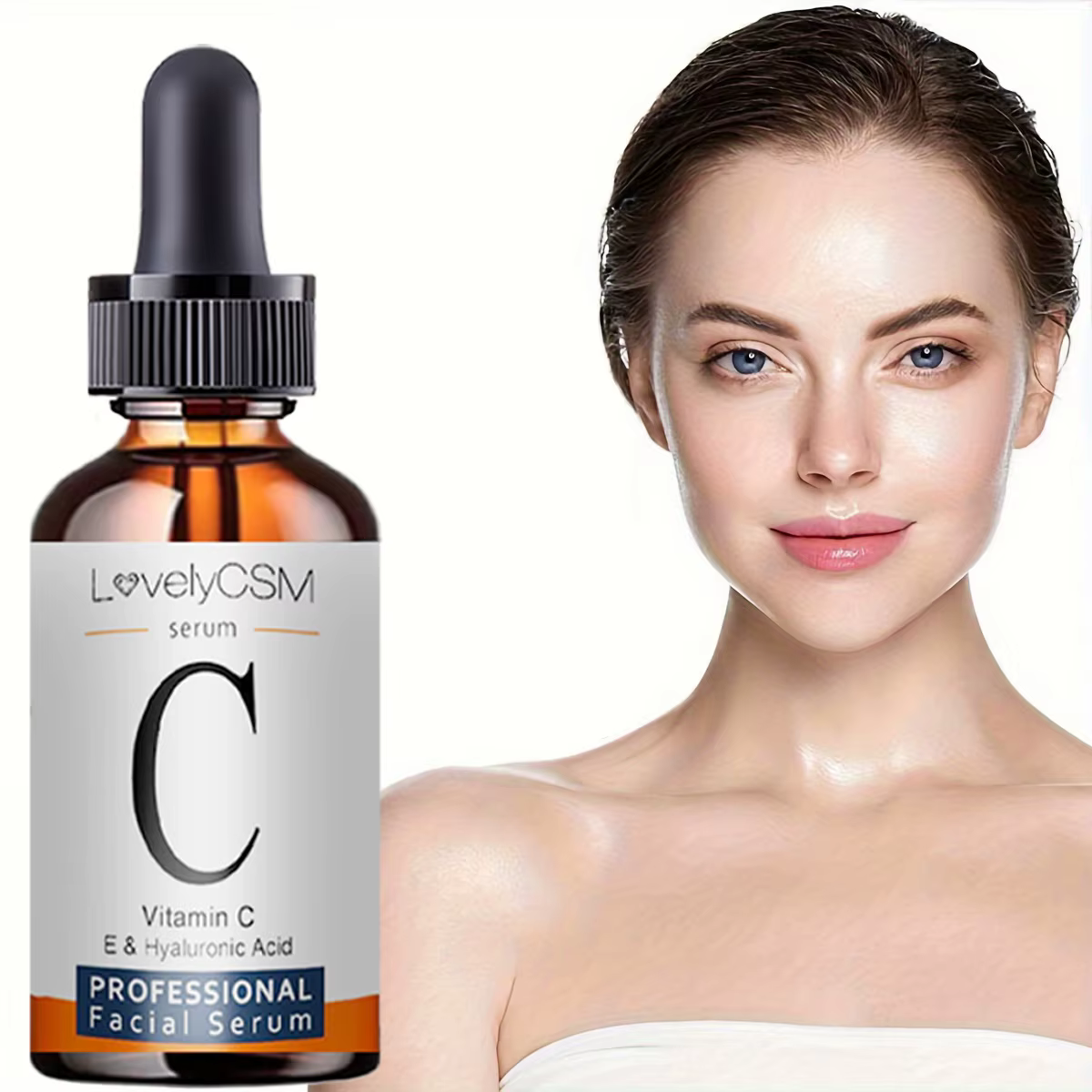 Sérum pour le visage sérum liquide à la vitamine C Anti-âge blanchissant VC sérum huile acide hyalur