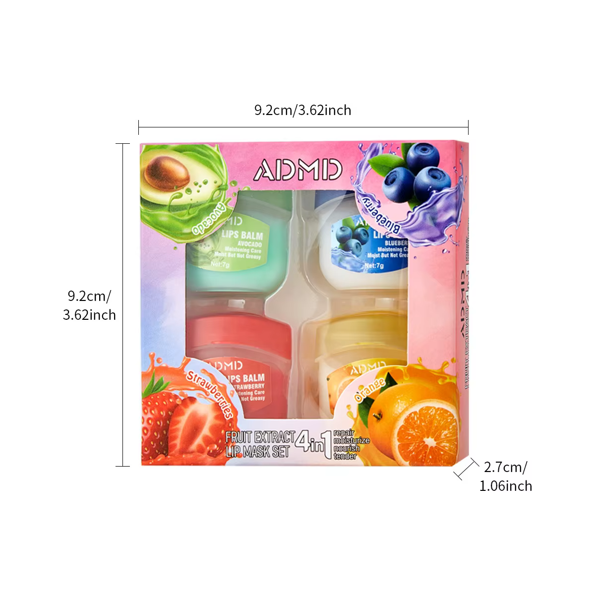 Ensemble de 8 baumes à lèvres Vaseline, saveur rose et citron, hydratant, anti-dessèchement, anti-fi