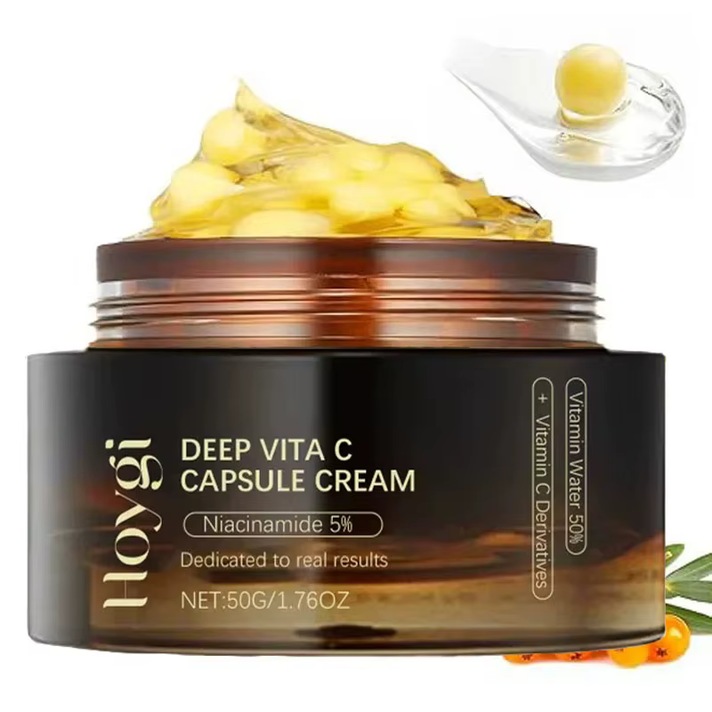 Capsules de liposome hydratantes pour le visage, Capsule dorée de vitamine C profonde, pour les ride