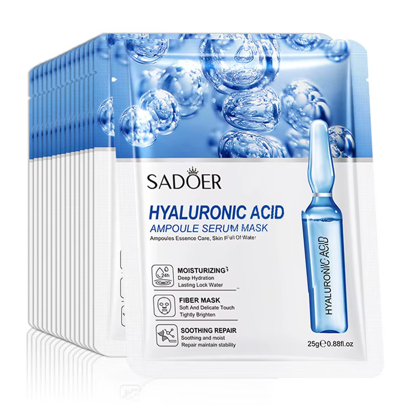 10 pièces SAODER acide hyaluronique masques pour le visage soins de la peau raffermissant hydratant