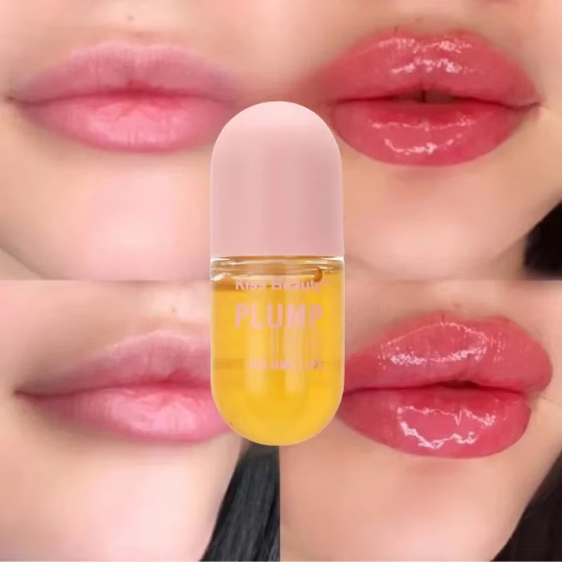 Huile repulpante longue durée pour les lèvres, rehausseur de Volume instantané, sérum au collagène, 