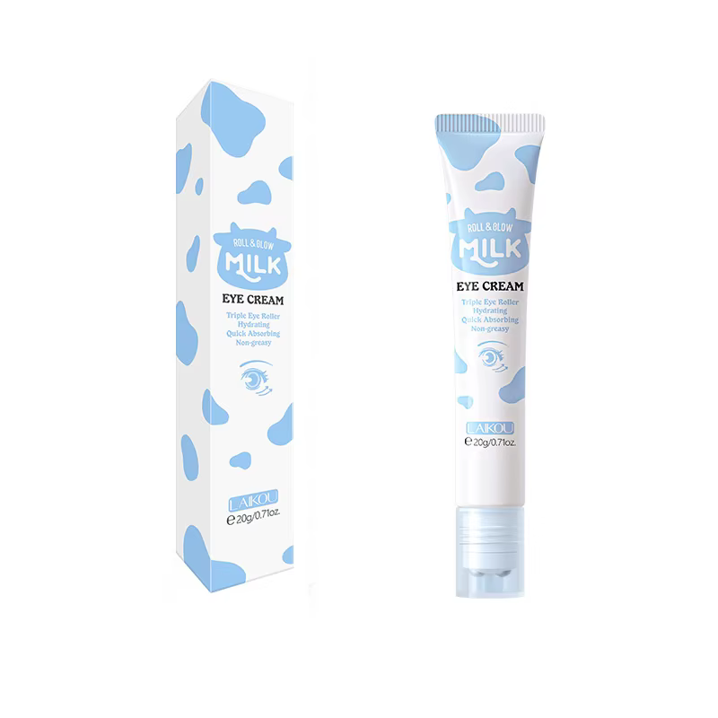 Crème Contour des Yeux LAIKOU au Lait Hydratante Éclaircissante Anti-Cernes Anti-Poches Atténue les