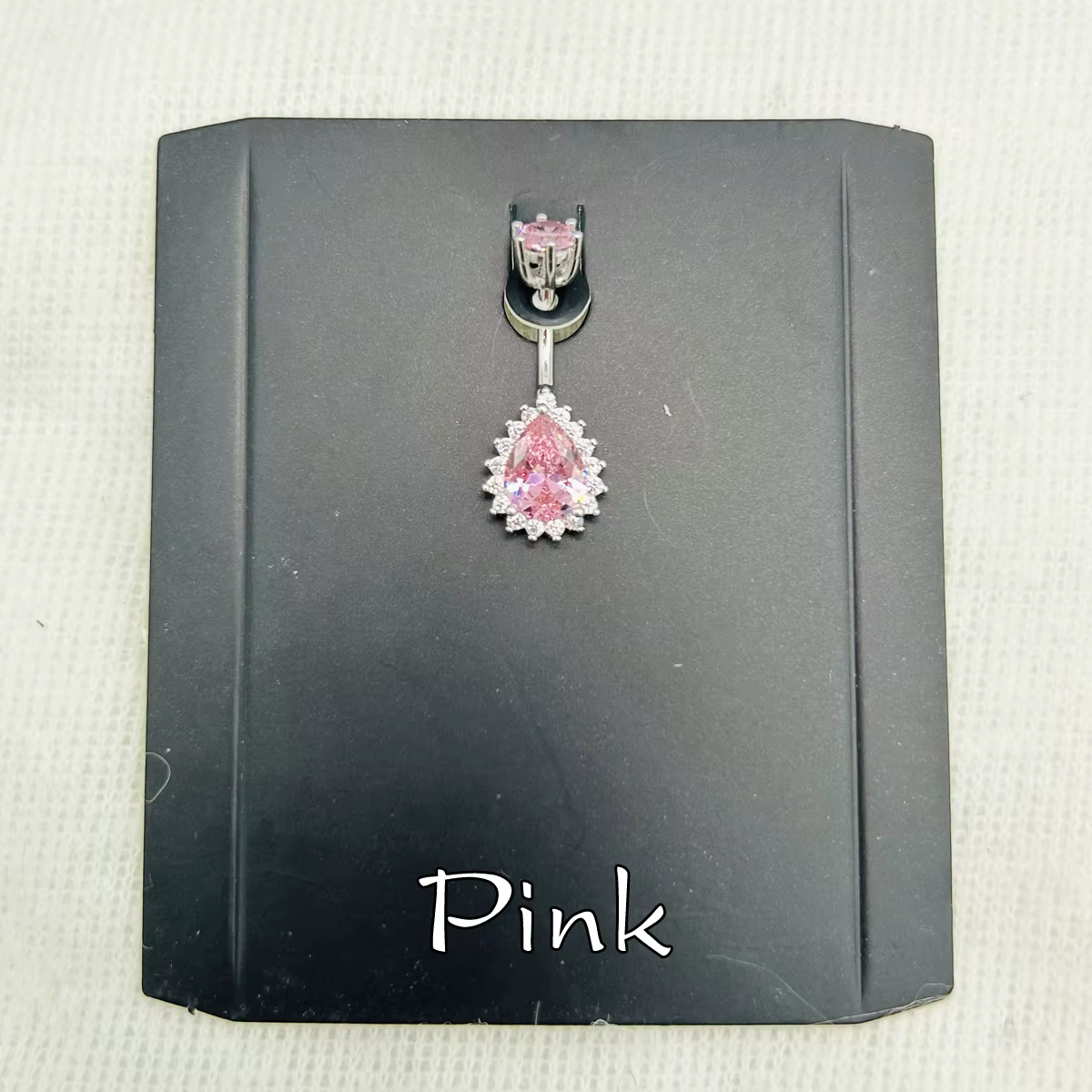Bijoux de piercing au nombril en argent regardé 925, bleu, rose, cubique, 14g