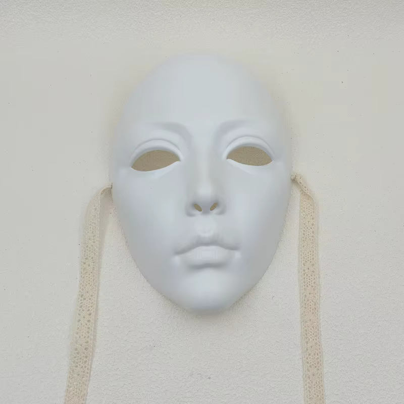 Masque peint demi-visage vintage avec cloche, décoration de fête et de spectacle MasTim ade