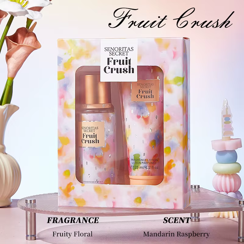 Senoritas Secret parfum crème pour le corps et parfum fruits écrasement Spray ensemble longue durée
