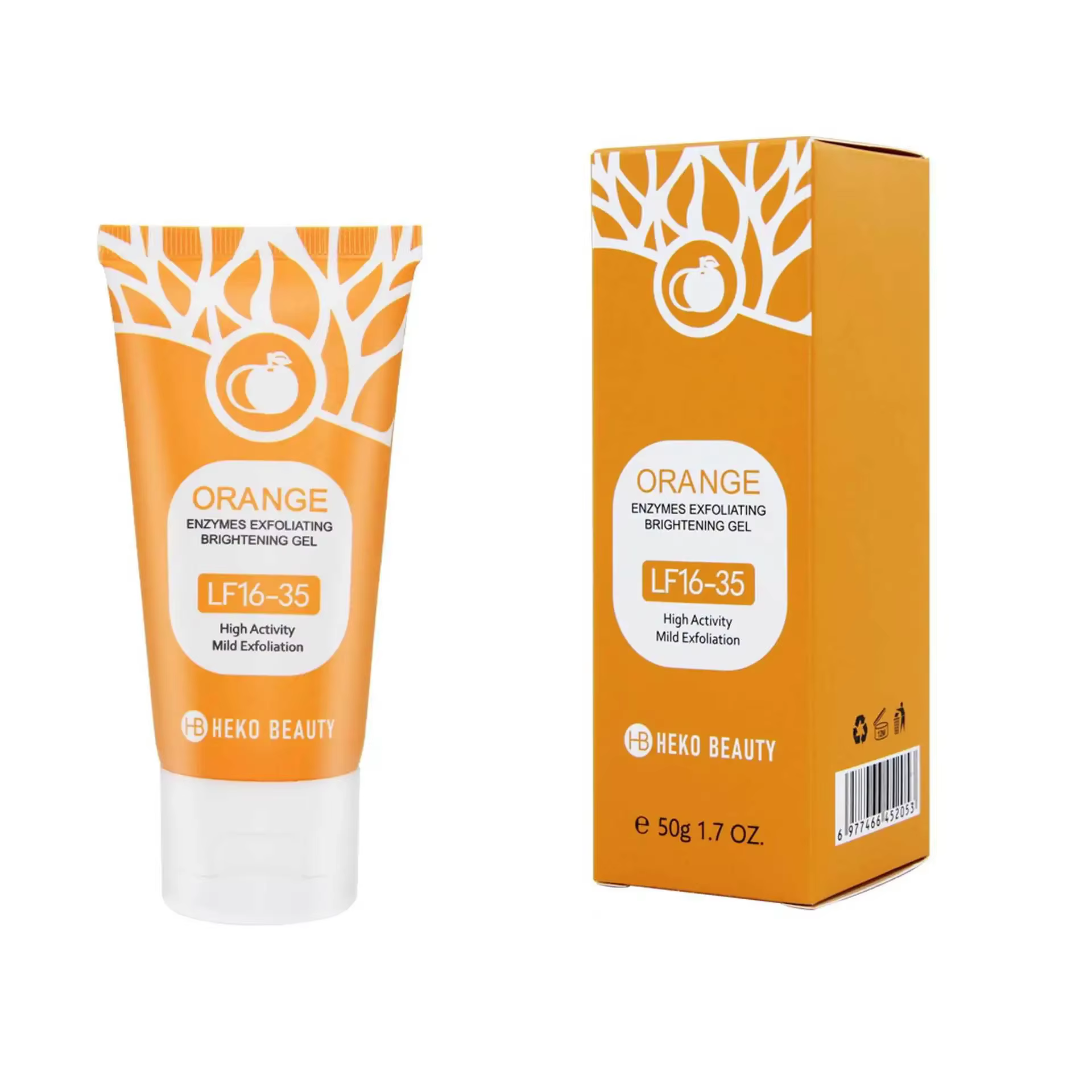Gel exfoliant enzymes d'orange, éclaircissant, nettoyage en profondeur du visage, gommage doux, peau