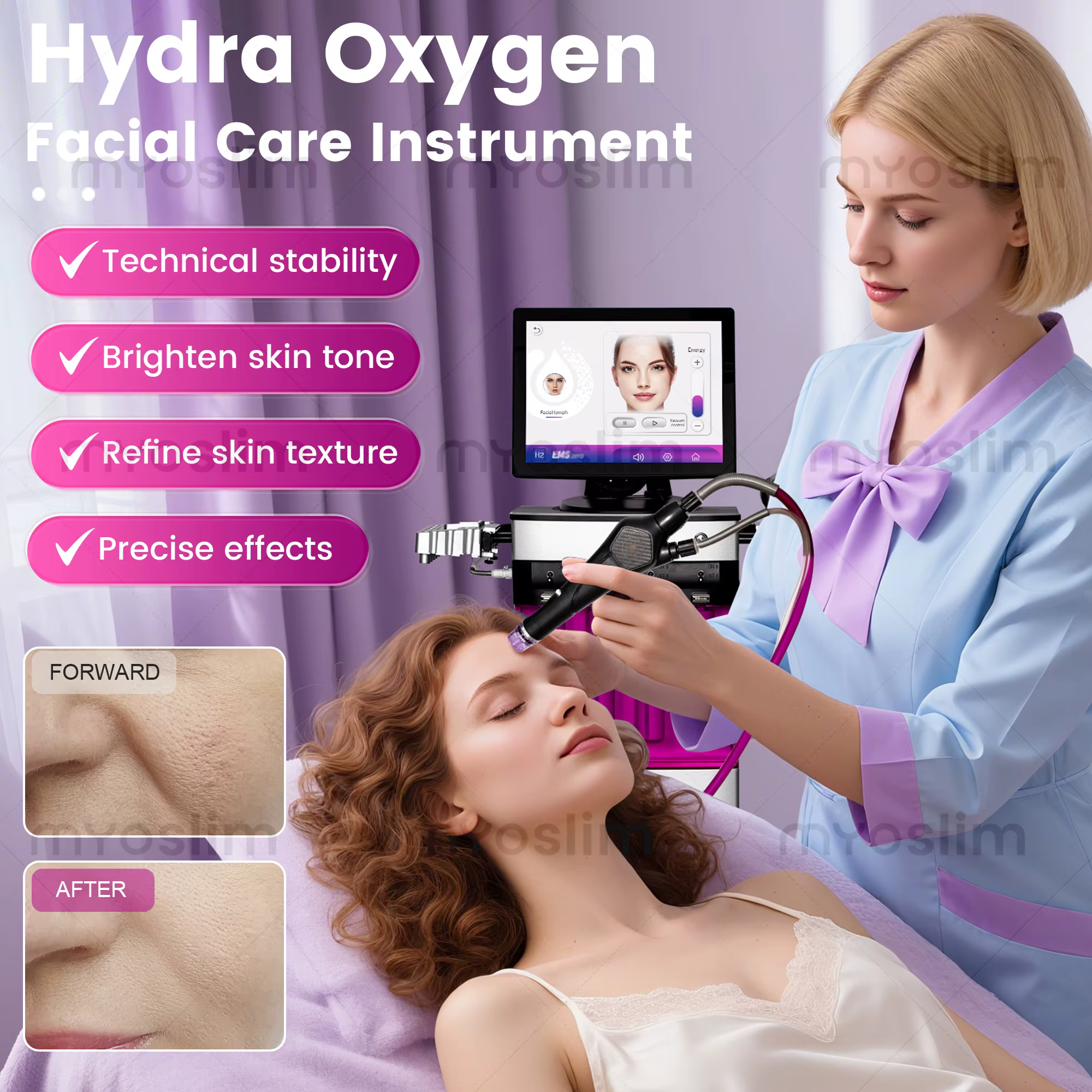 Appareil de soin du visage à oxygène 10 en 1, appareil professionnel pour le soin de la peau, nettoy