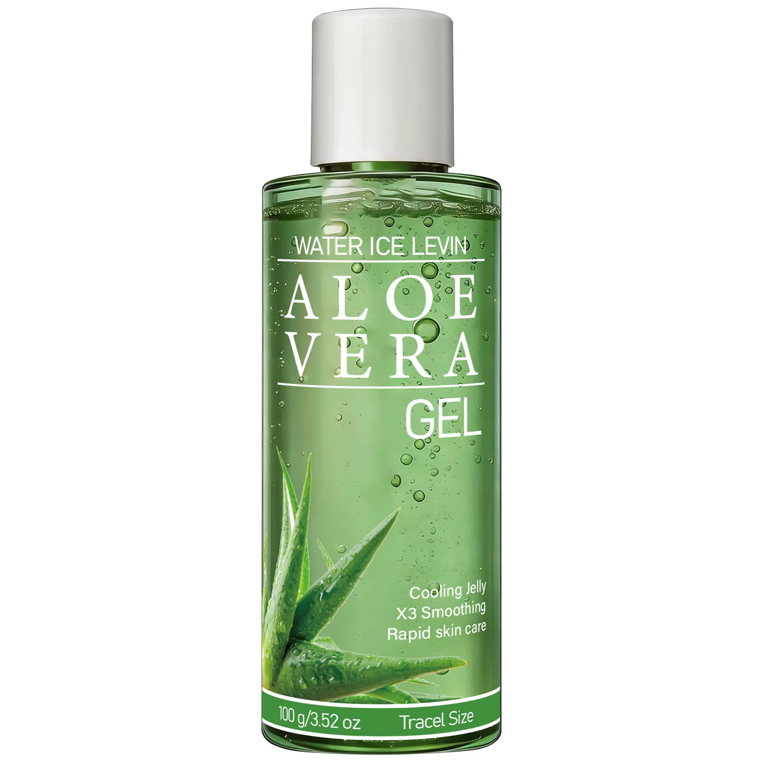 Gel d'aloe vera pur avec acide hyaluronique, rafraîchissant et hydratant pour tous les types de peau
