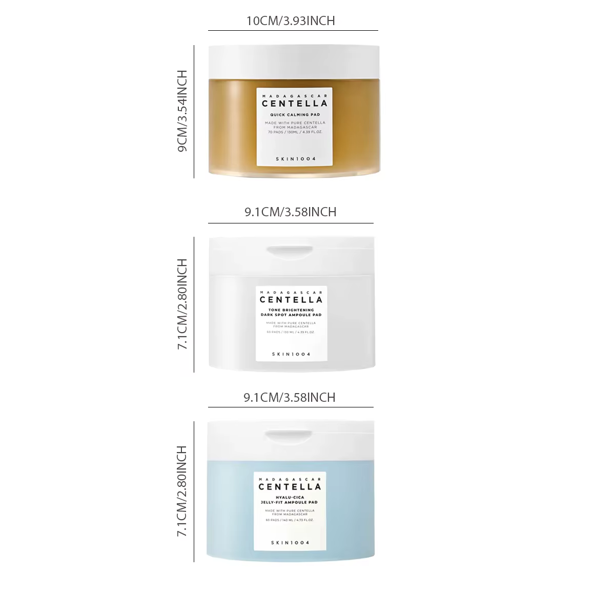 SKIN1004 MADAGASCAR CENTELLA PAD, Essence infusée Texture de coussin, pour un éclat radieux, mai