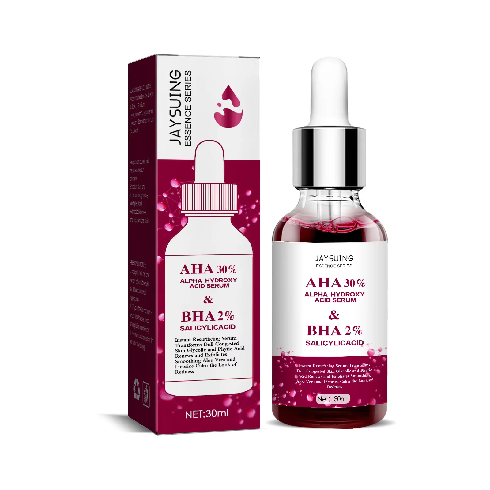 Sérum de rétrécissement des pores pour le visage, essence d'acide de fruits salicVAC, blanchissant, 