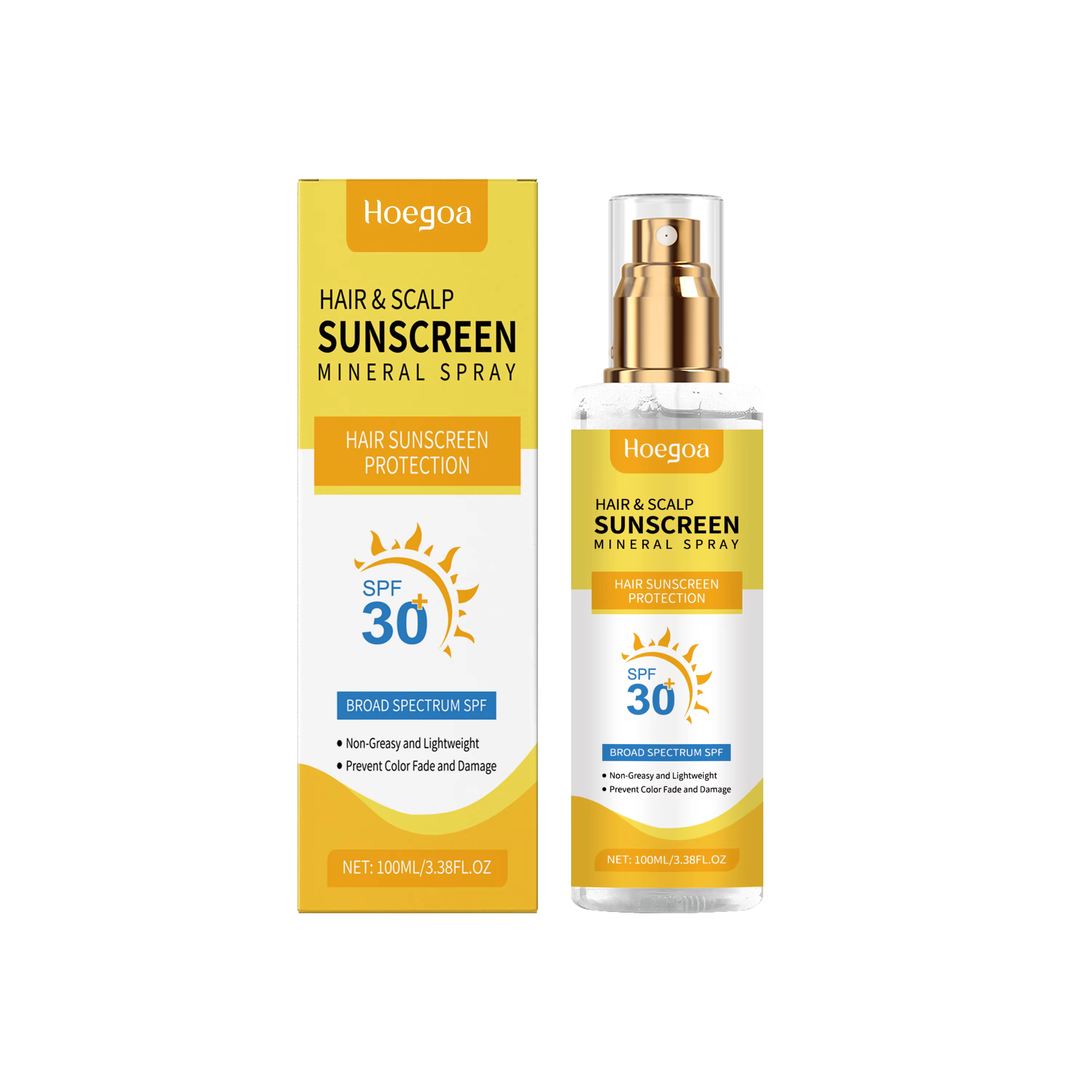 Spray solaire protecteur du cuir chevelu, soin doux, nourrit le cuir chevelu, protection UV, prévien
