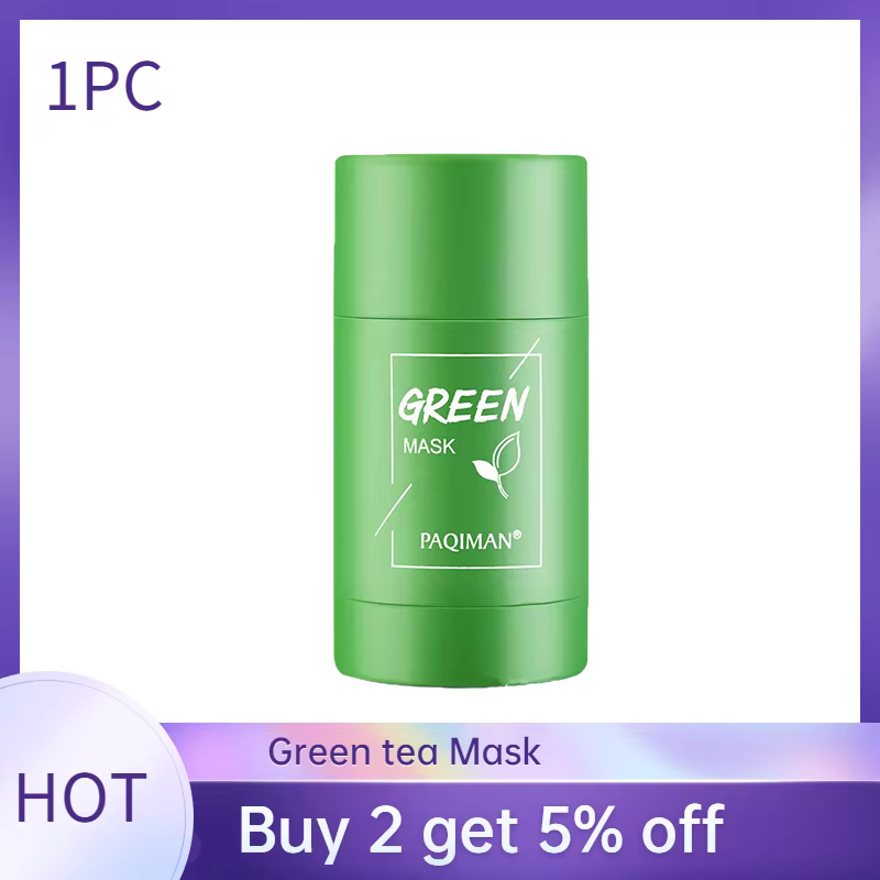 1 pièces masque propre du visage thé vert bâton nettoyant masque frottis propre frais soin de la pea
