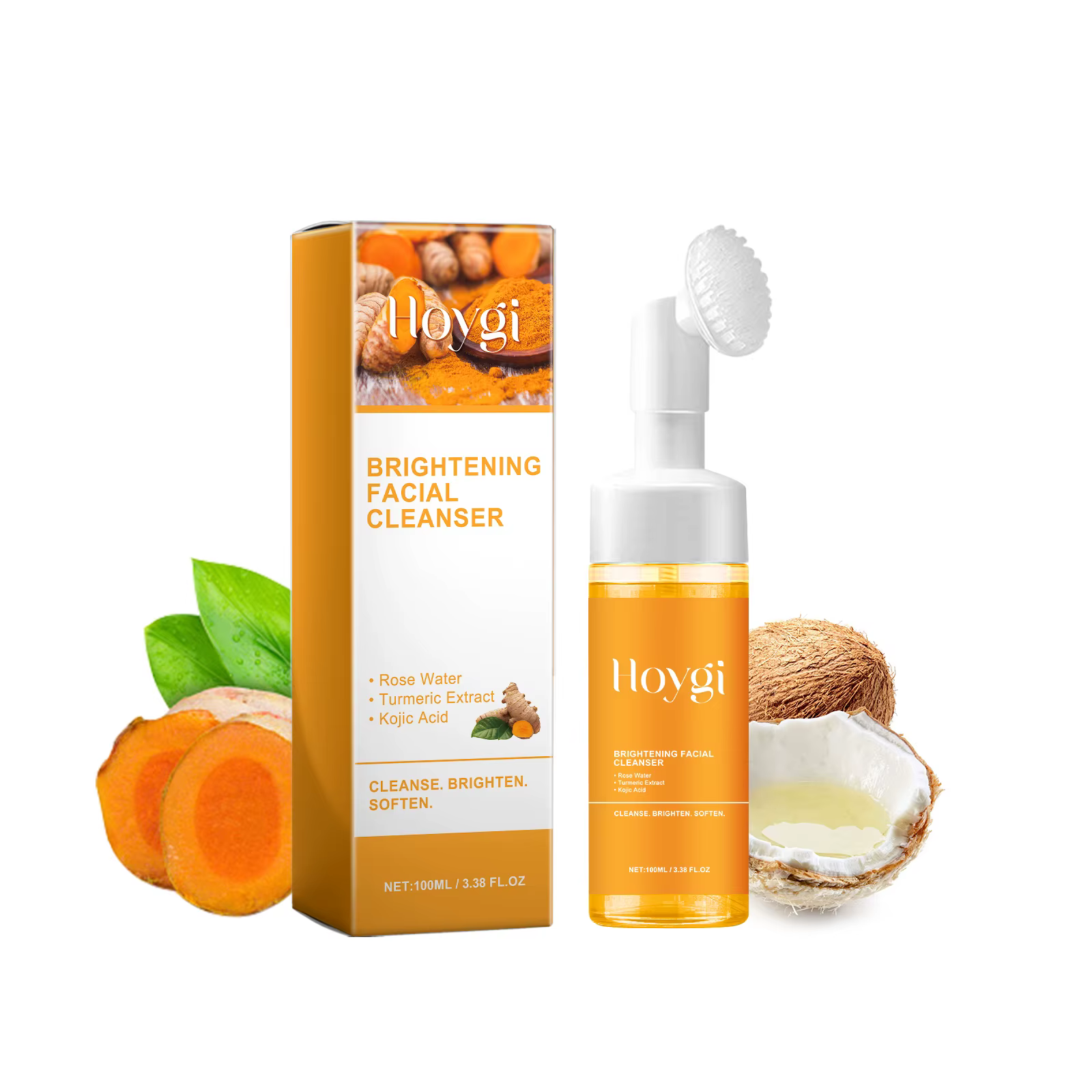 Nettoyant Visage au Curcuma Professionnel Moussant Doux & Lissant – Nettoyage Rapide Quotidien – Out