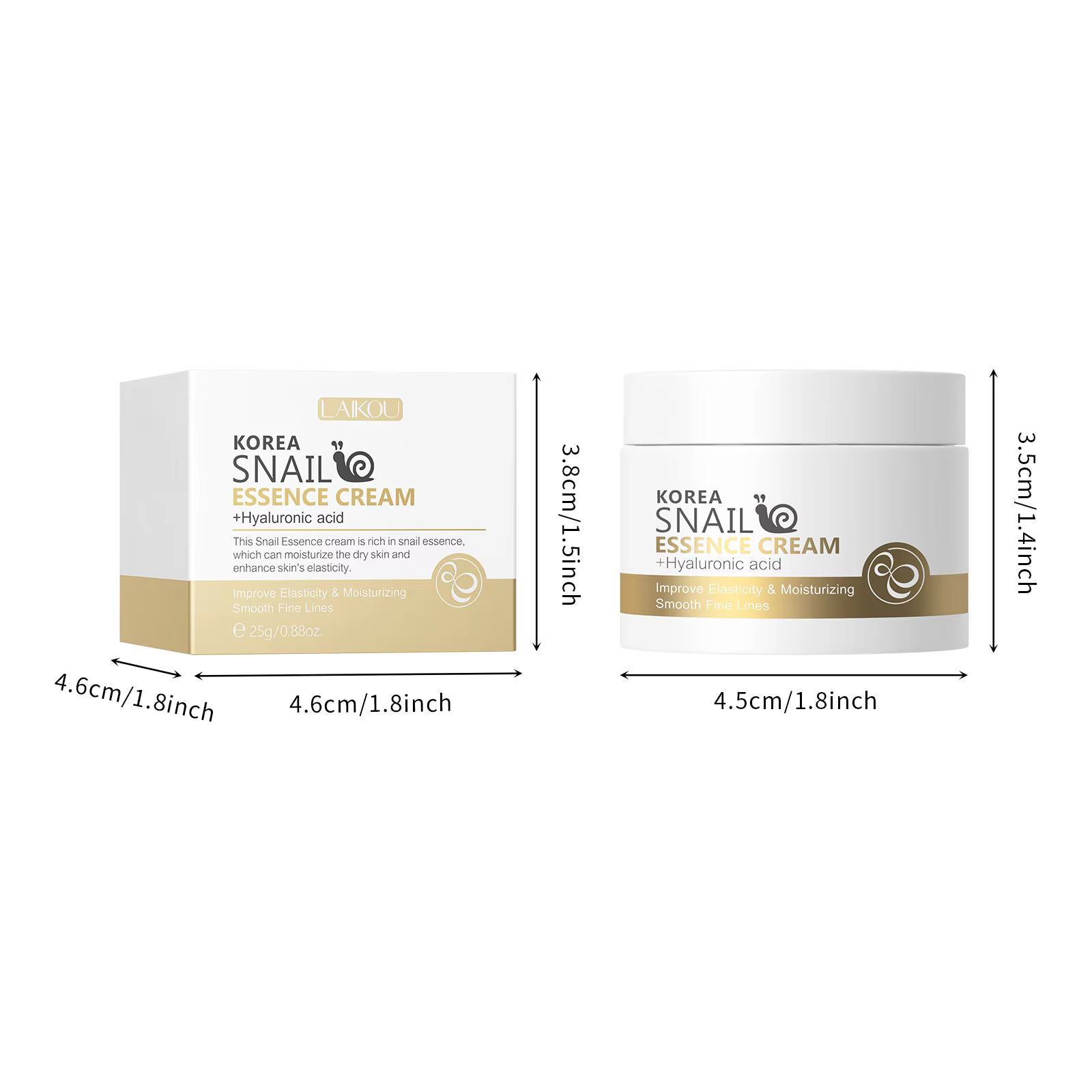 LAIKOU-Crème pour le visage à base d'escargot, anti-âge, hydratante, déformable, lissante, raffermis