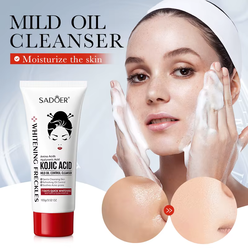 Nettoyant Visage à l'Acide Kojique – Contrôle du Sébum, Réduction des Pores, Mousse Nettoyante Hydra