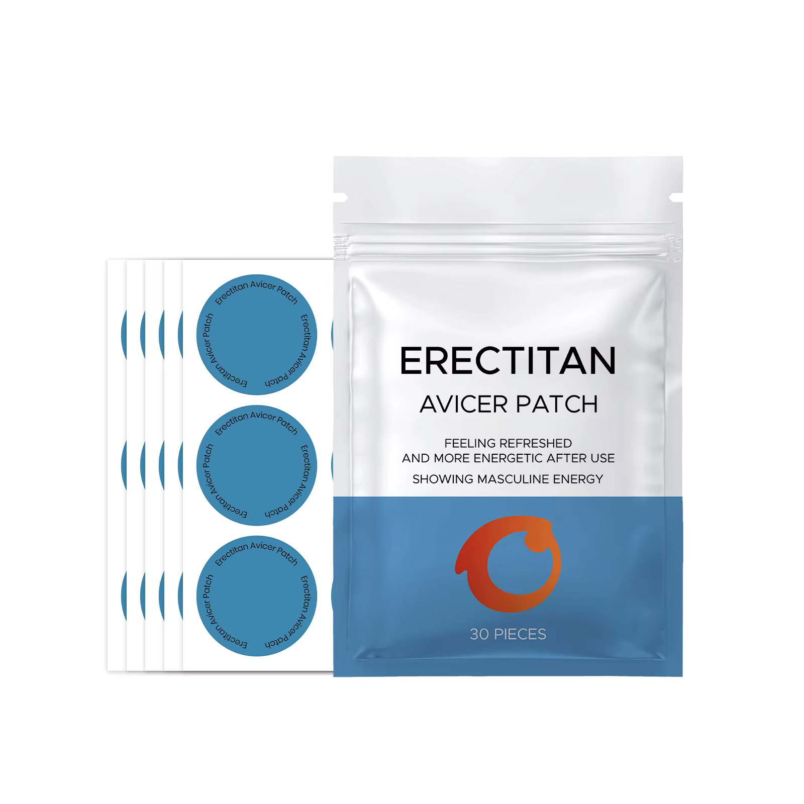  Patchs de Soin Corporel Quotidien Revitalisants pour Hommes : Énergie Masculine et Vitalité Foncti