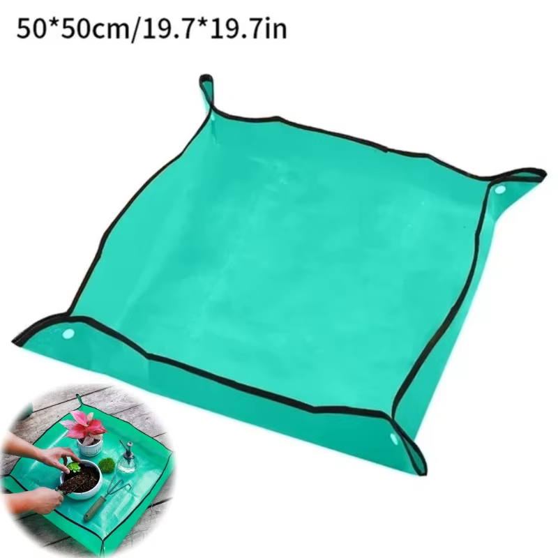 Tapis de jardinage carré pour plantes, imperméable, pour la transplantation de Pots de fleurs, tapis