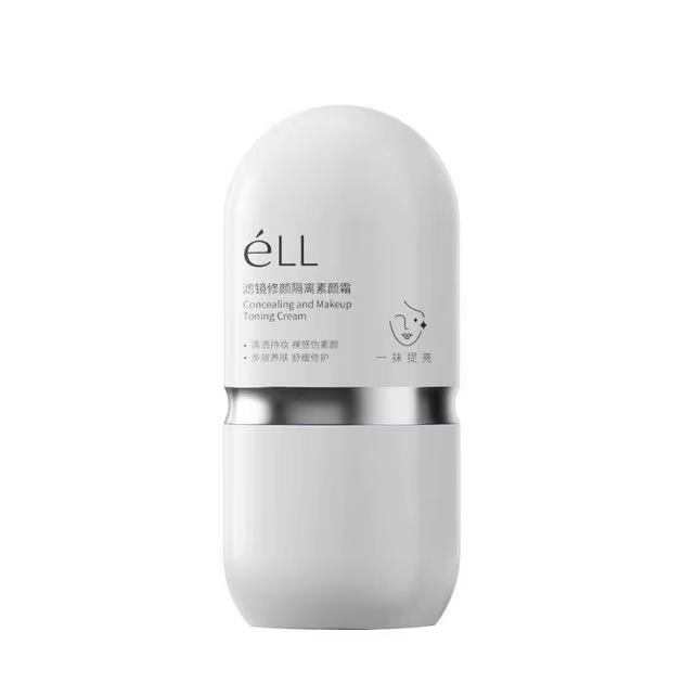 Crème visage ELL - Crème éclaircissante anti-rides hydratante isolante | Base de maquillage raffer