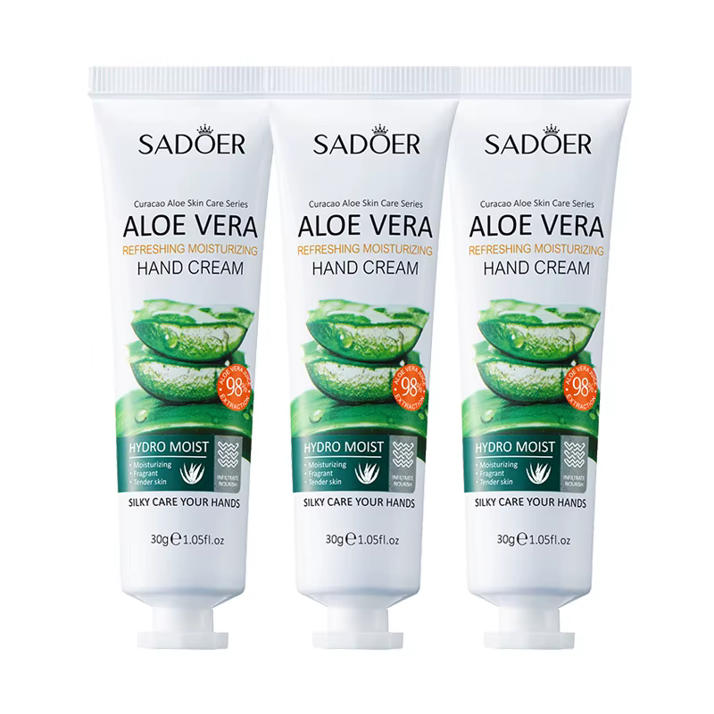 Crème hydratante rafraîchissante SADOER, 3/5 pièces, crème pour les mains à l'aloe vera, peau douce,