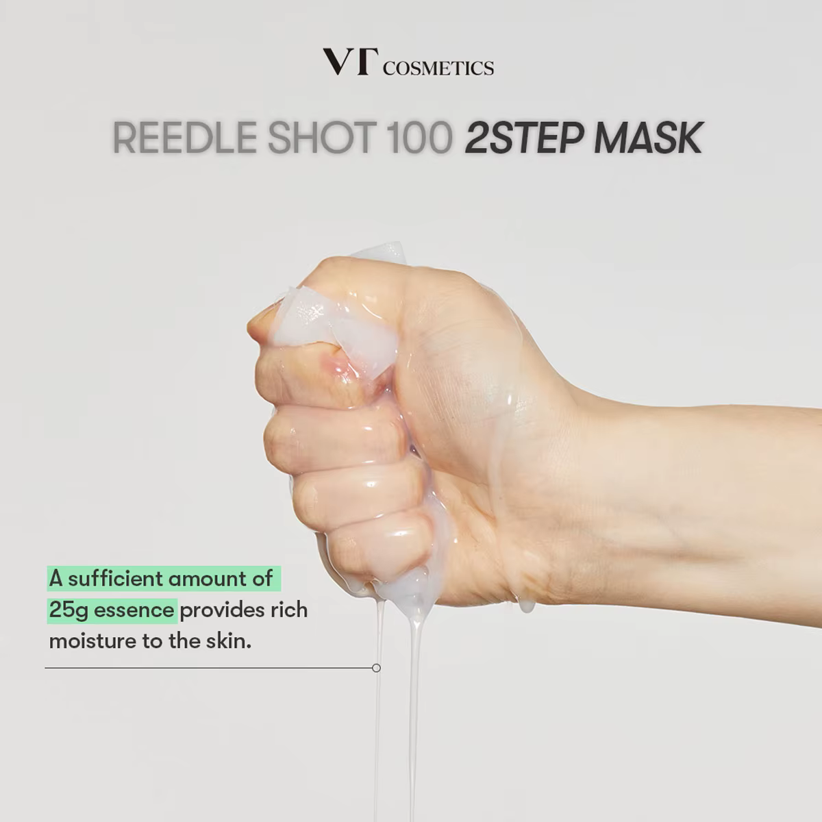 Masque VT Reedle Shot 100 2-Step*5 pièces, Masque de Récupération Intensive, Masque Éclat, Masque Li