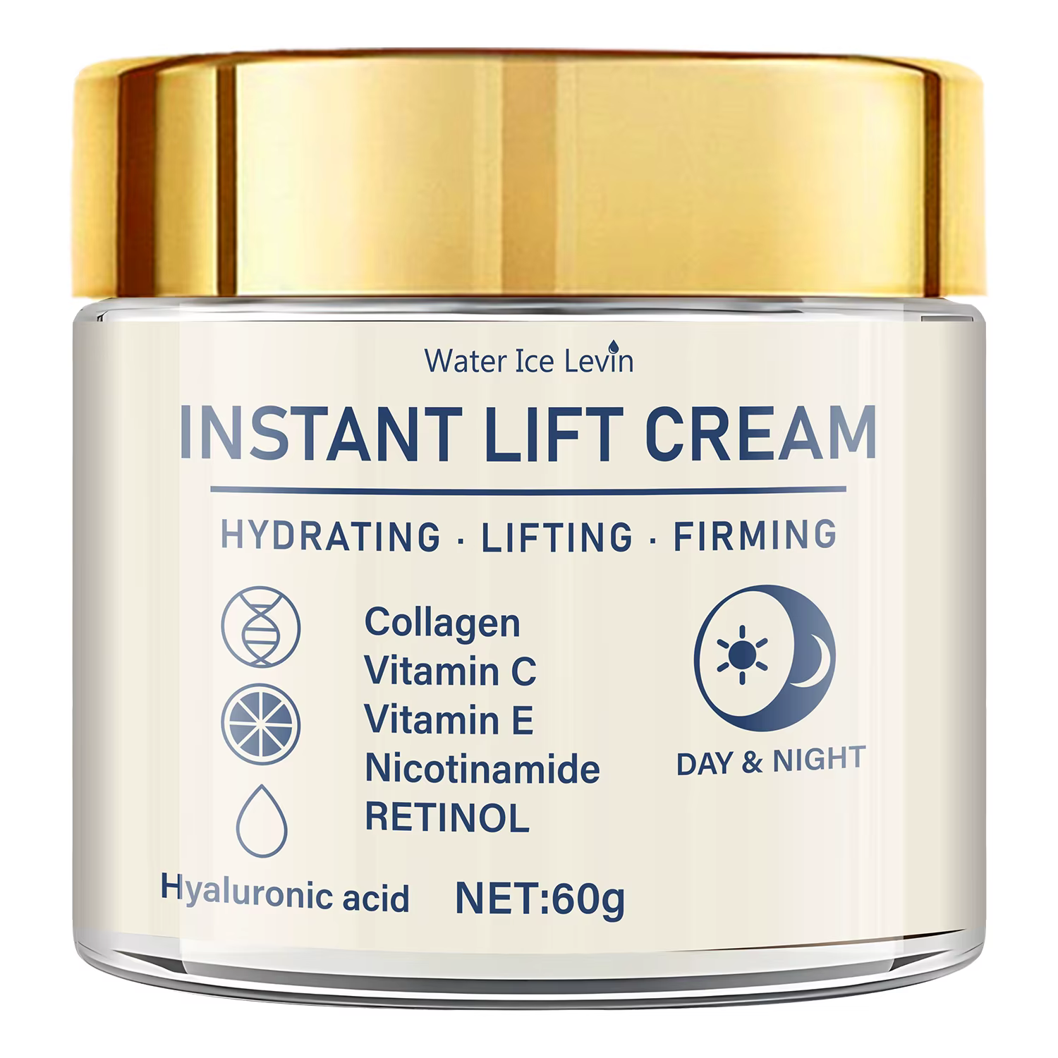 Crème liftante instantanée hydratante, raffermissante, anti-âge, collagène, rétinol, soin de la peau