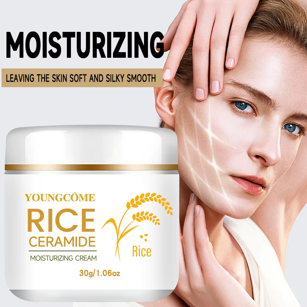 Crème de riz, céramide de riz, crème hydratante, extrait de riz, huile de son de riz, cible hydratan