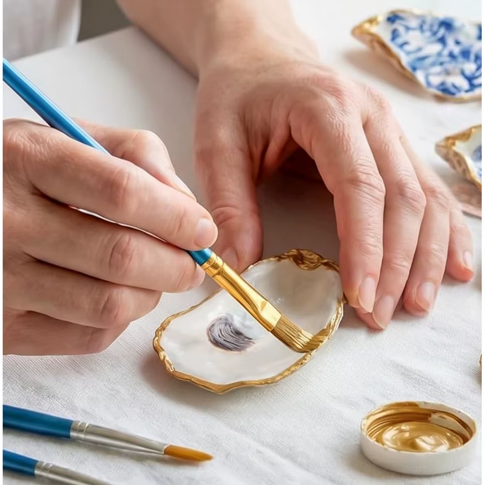 Petites coquilles d'huîtres plates pour l'artisanat, coquilles d'huîtres naturelles nettoyées pour l