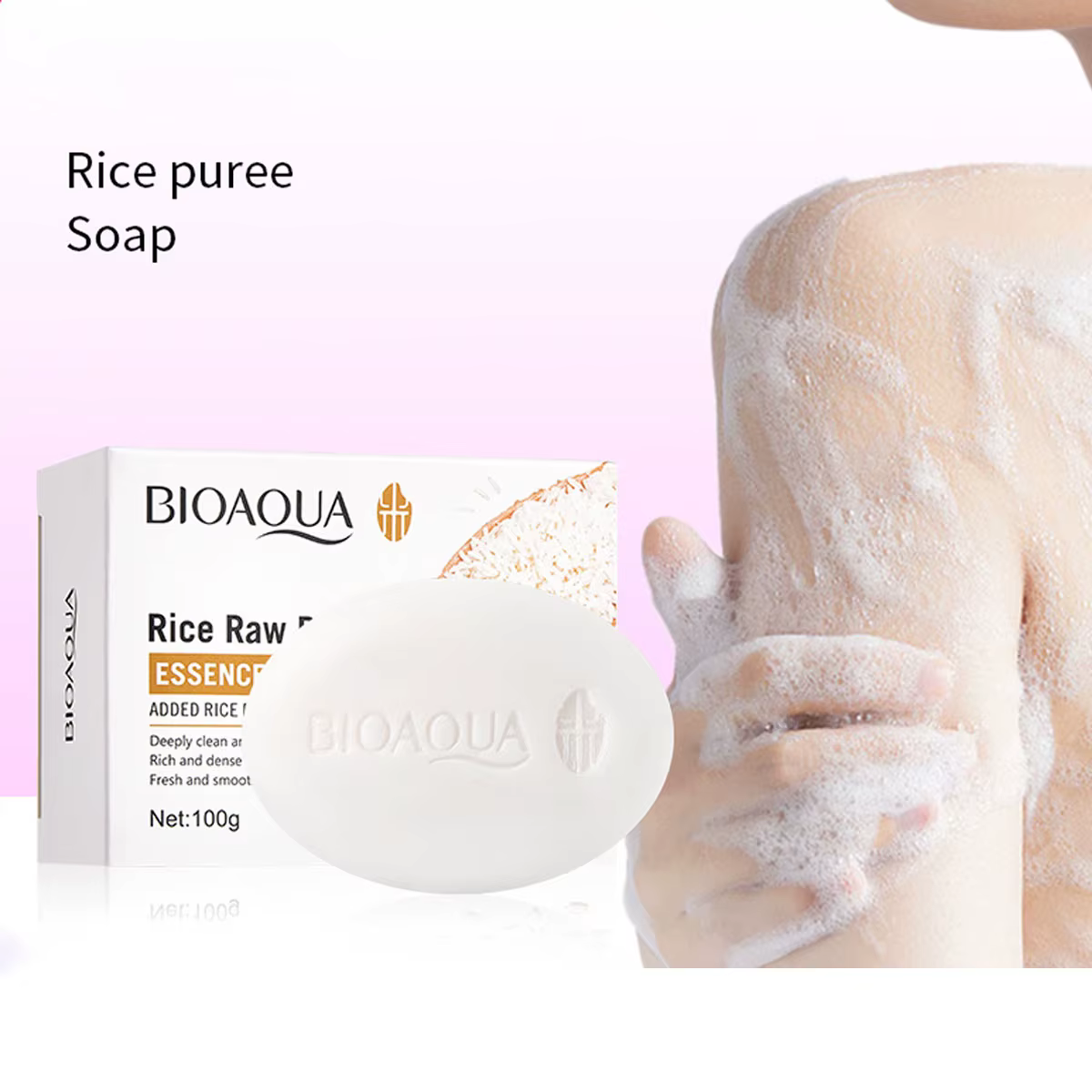 Essence originale de riz nettoyage en profondeur, savon nettoyant hydratant nourrissant pour le visa