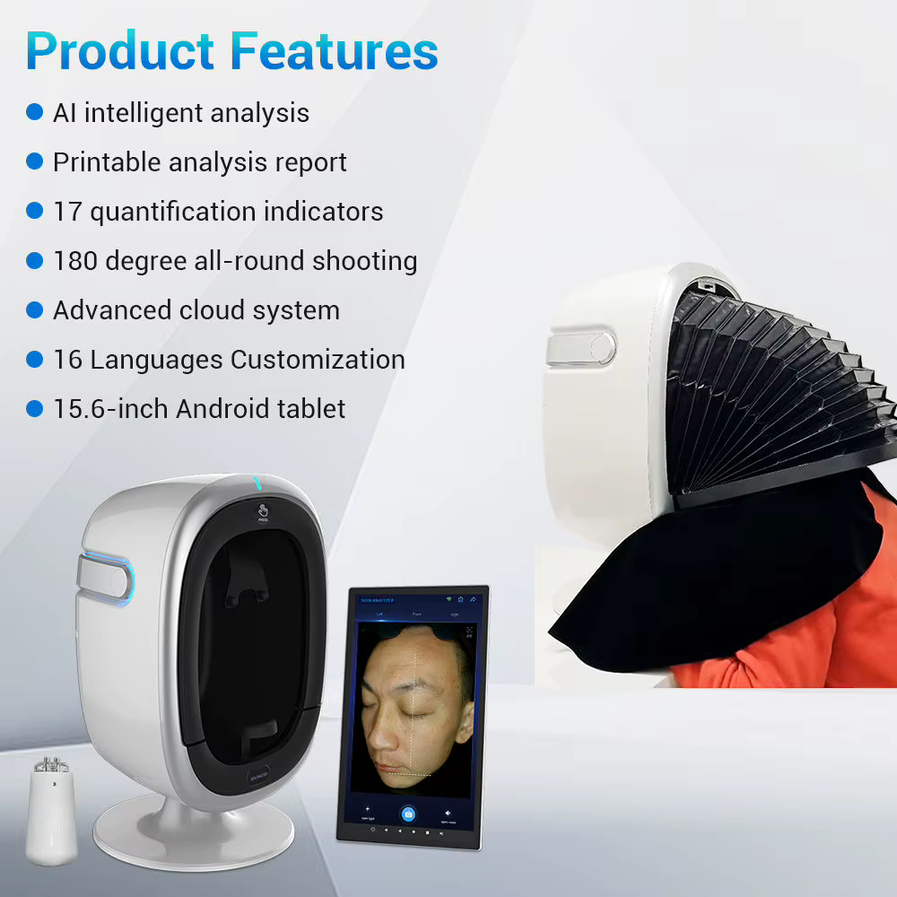 Analyseur de peau et de cheveux O1 Pro AISA, scanner d'analyse cutanée 15,6 pouces, appareil d'analy