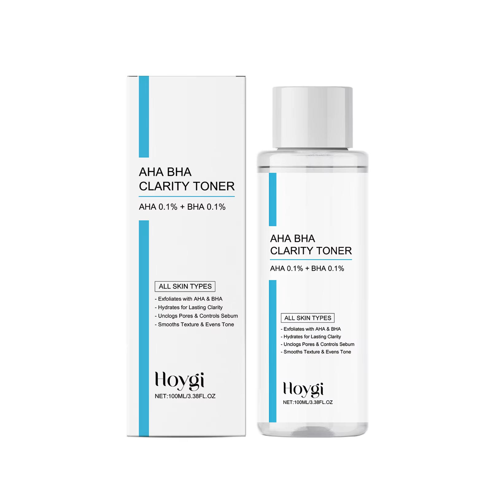 AHA BHA Toner exfoliant doux pour la peau grasse raffinage des pores apaisant hydratant Essence du v