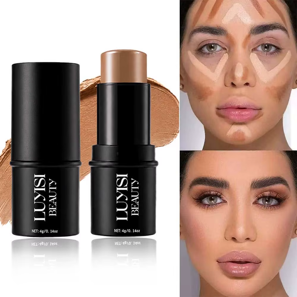 1pc Contour Stick, crème sculptante pour le visage, effet mat longue durée et waterproof, définition