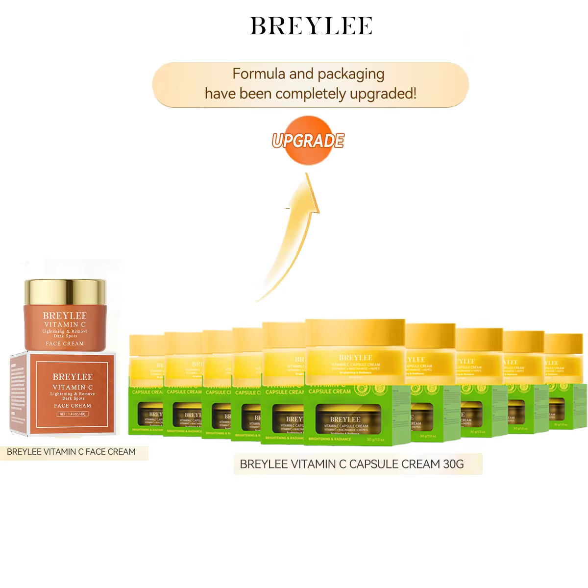 Crème hydratante en capsules à la vitamine C BREYLEE 30G 10PCS