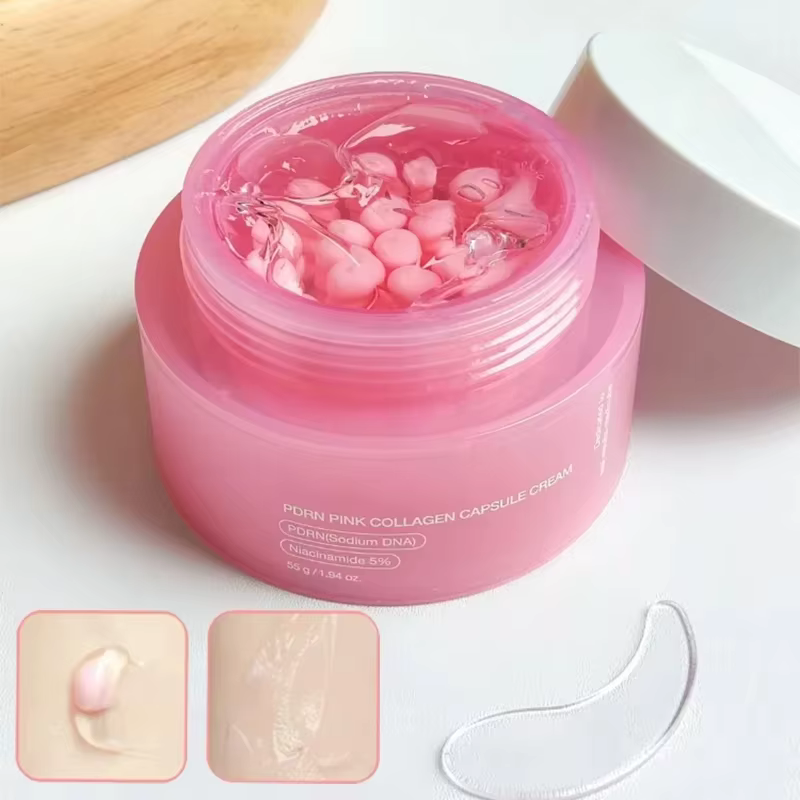 Crème Coréenne PDRN au Collagène Rose et Niacinamide pour un Teint Uniforme – Hydratant Visage Léger