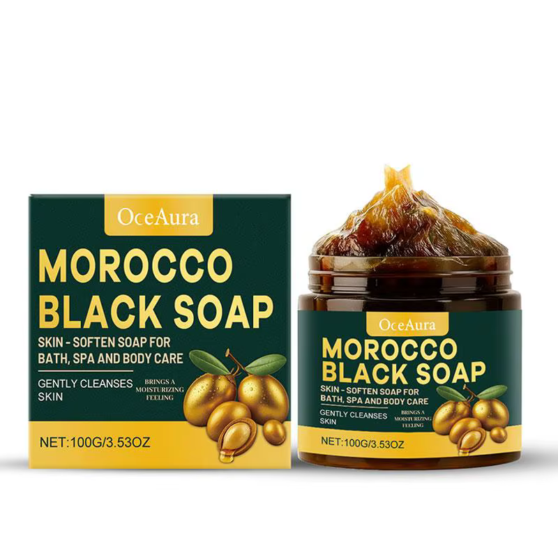 Savon noir marocain, nettoyage en profondeur, élimine les cellules mortes, soin doux, hydratant pour