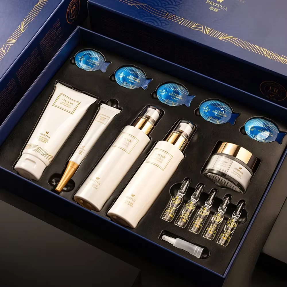 15 pièces Caviar ensemble de soins de la peau ensemble de sérum pour le visage hydratant Anti-rides 