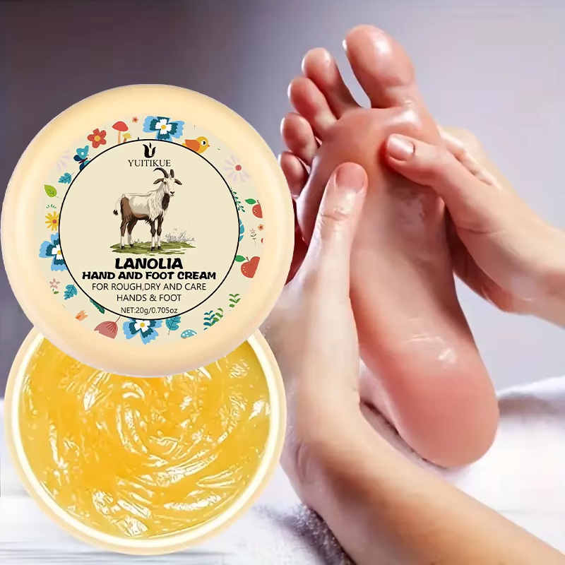 Crème pour pieds en lanoline 20g – Convient aux semelles et talons gercés, hydrate les semelles et l
