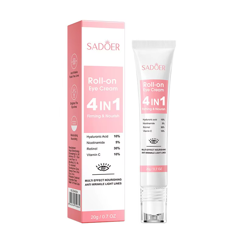 SADOER 4in1 crème hydratante à rouler pour les yeux Anti cernes sacs pour les yeux raffermissant hyd