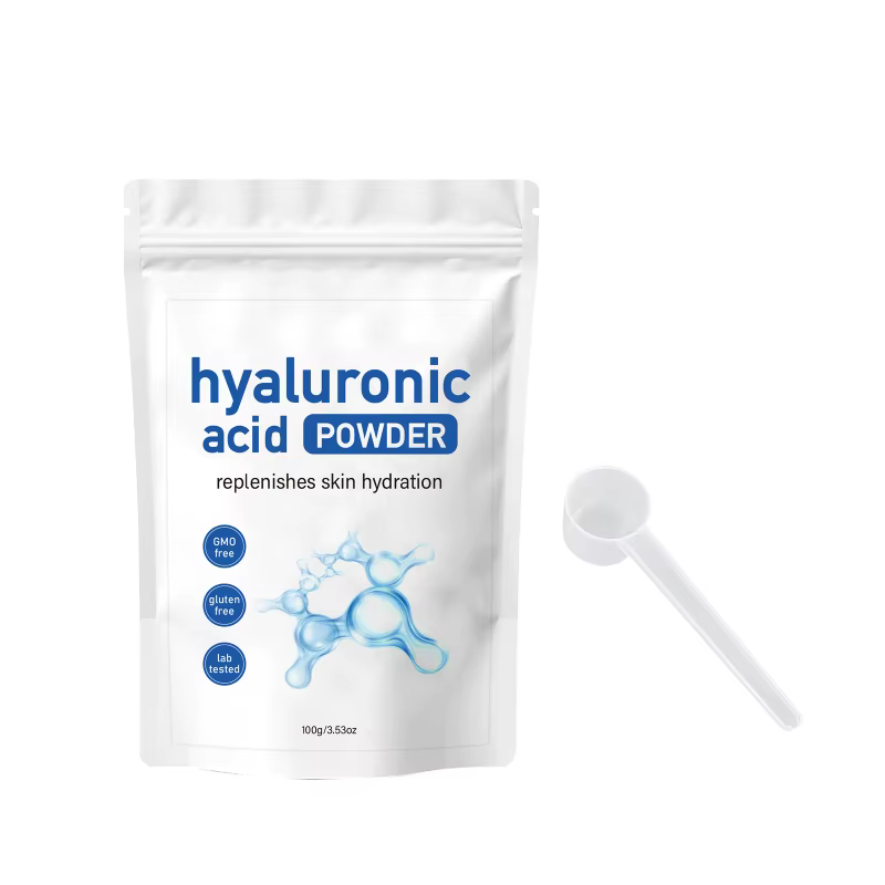 Masque à l'acide hyaluronique en poudre + cuillère, 100g, hydratant, lissant, éclaircissant, nourrit