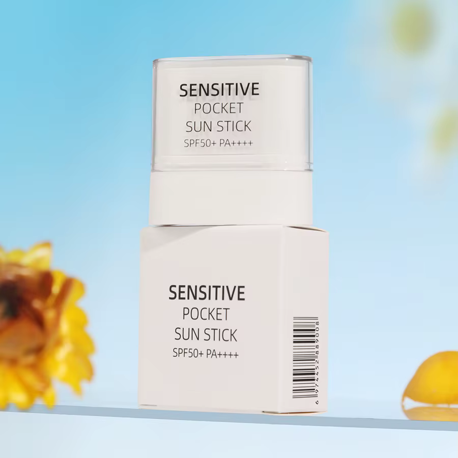 Stick solaire de poche mini - Version anglaise SPF50+, 3-en-1 (Isolation, Protection UV, Imperméable