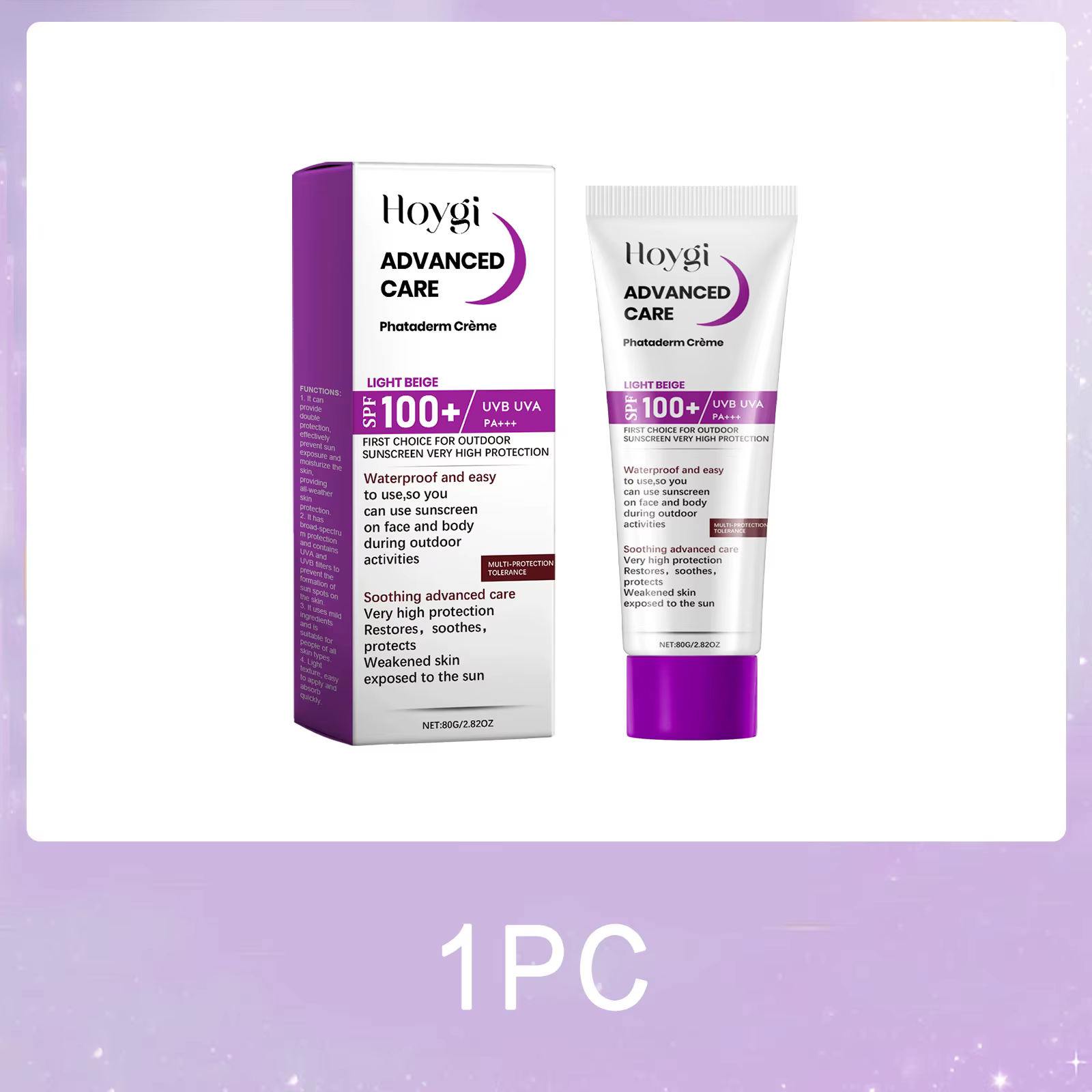 Crème solaire hydratante pour le visage Spf 100 + Protection UV crème solaire légère peau apaisante