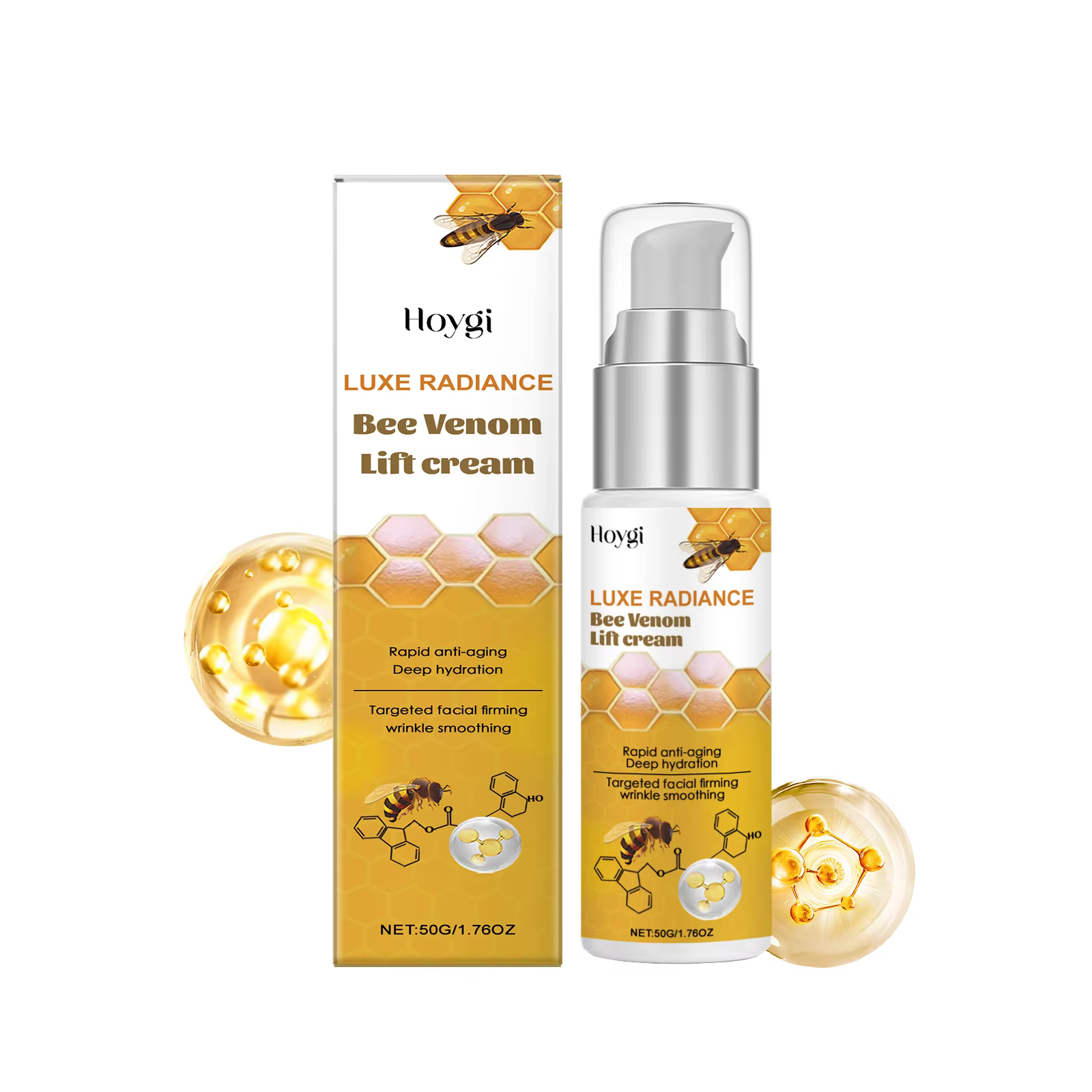 Crème pour le visage au venin d'abeille, raffermissante et hydratante, Anti-rides, crème de jour et 