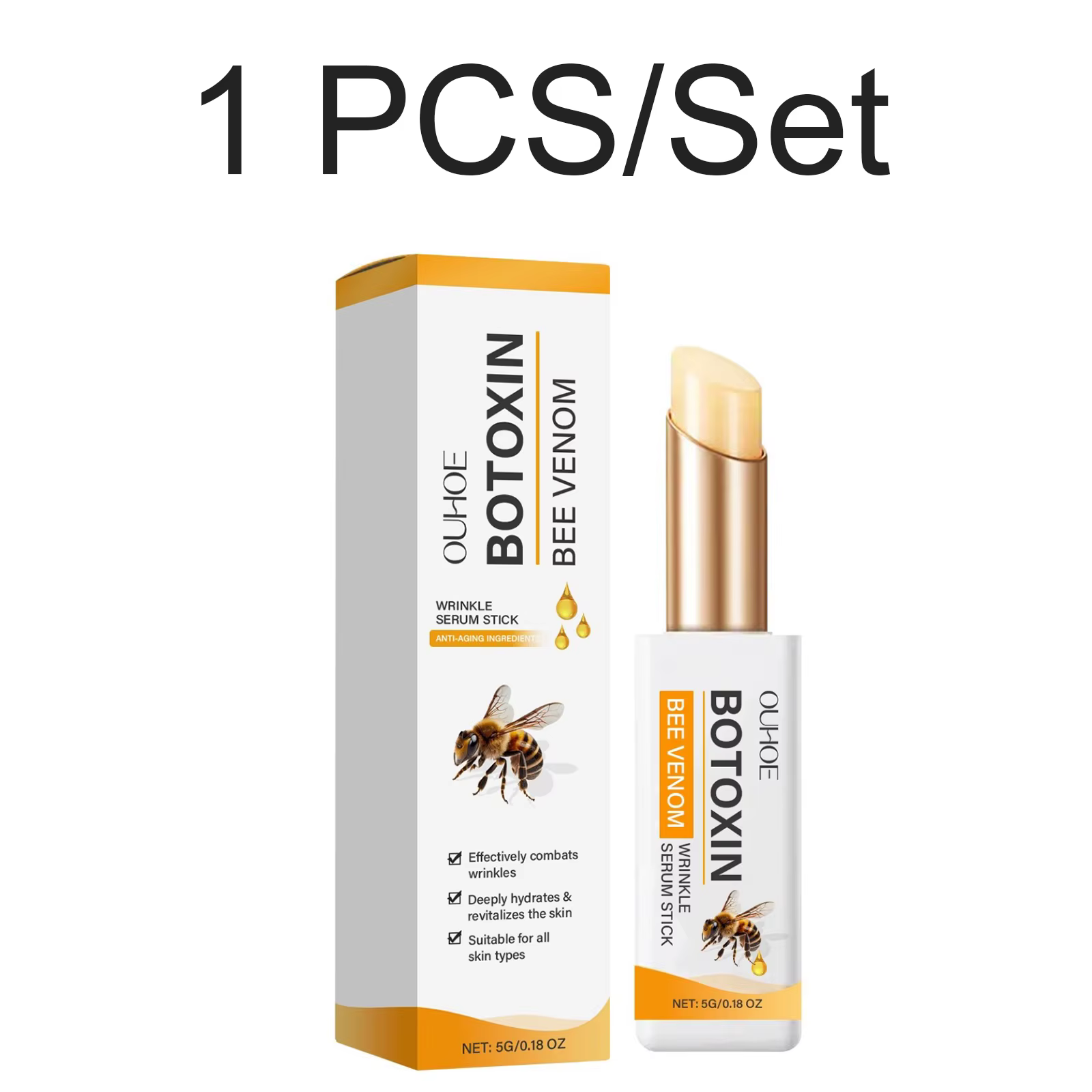 Stick anti-rides au venin d'abeille, crème pour le visage et les yeux, raffermissante, liftante, réd